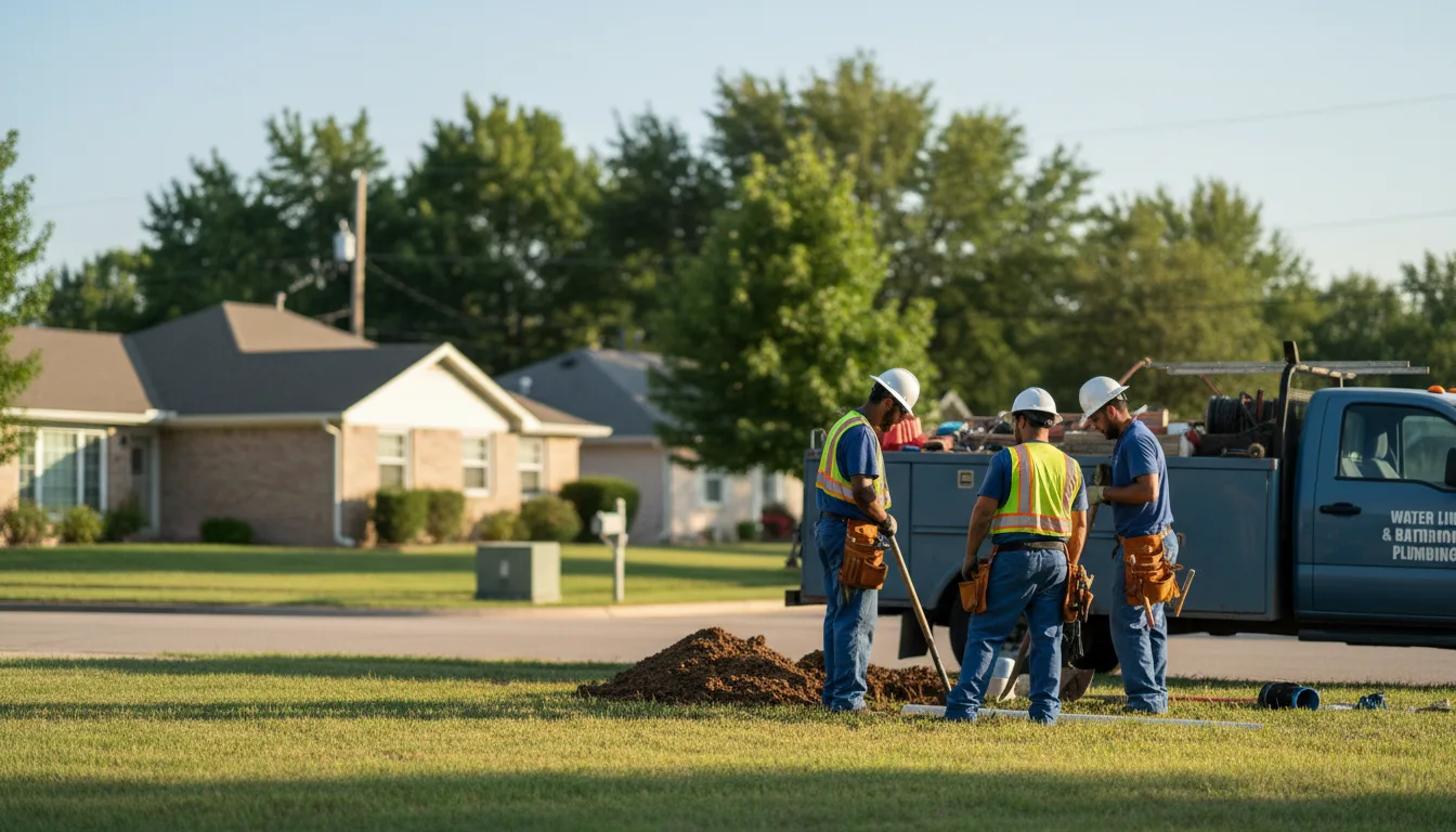 Residential water line and bathroom plumbing service in Cadiz, OH